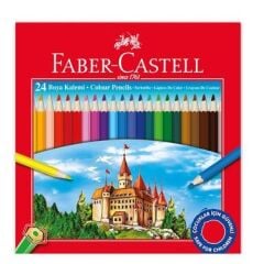 Faber Castell 24 Renk Tam Boy Kuruboya Kalemi