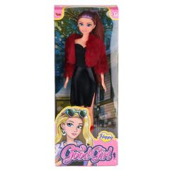 WG-115521  Ceketli Çizmeli Renkli Saçlı Bebek 29 cm -Vardem Oyuncak