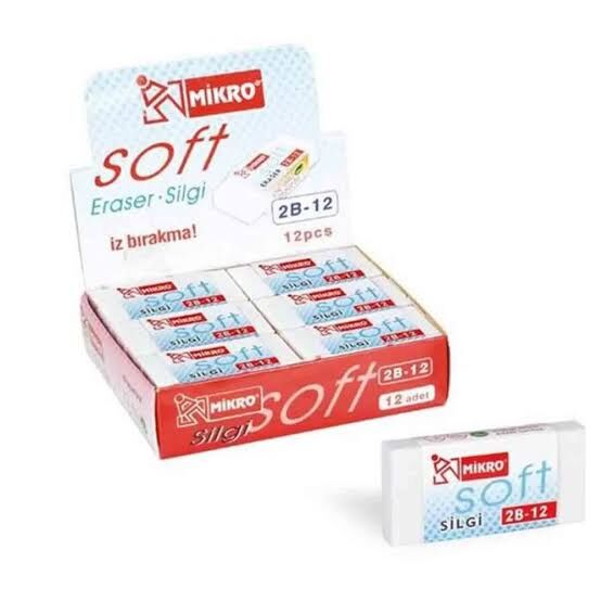 N2B12-MİKRO 2B-12 BEYAZ NANO 12 Lİ SİLGİ