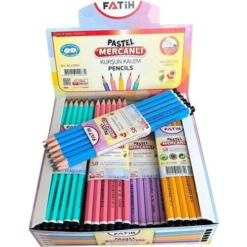 Fatih Pastel Mercanlı Kurşun Kalem 144lü