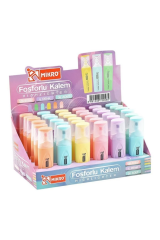 Mikro Mk-605p Fosforlu Kalem Pastel Renkler 36lı