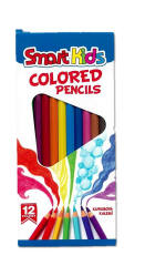 Smart Kids 2963 12 Renk Tam Boy Kuru Boya Kalemi 12 li Paket