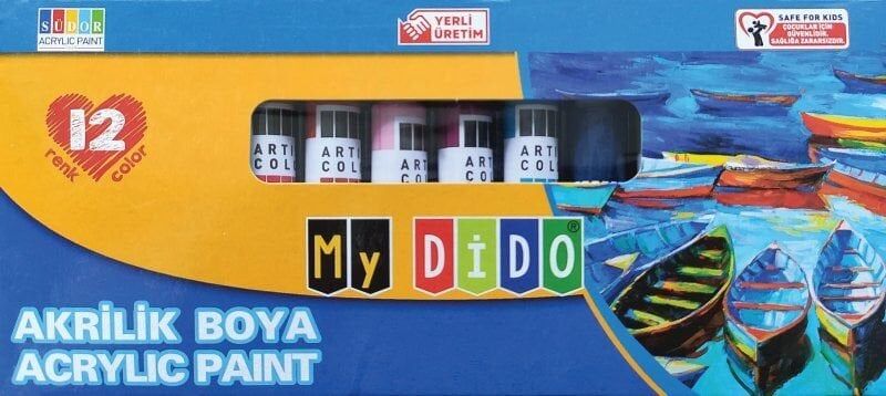 MY14-Mydido Akrilik Boya 12X9 ml Tüp