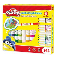 PLAY-KE020 PLAYDOH JUMBO KECELI KALEM 12 RENK