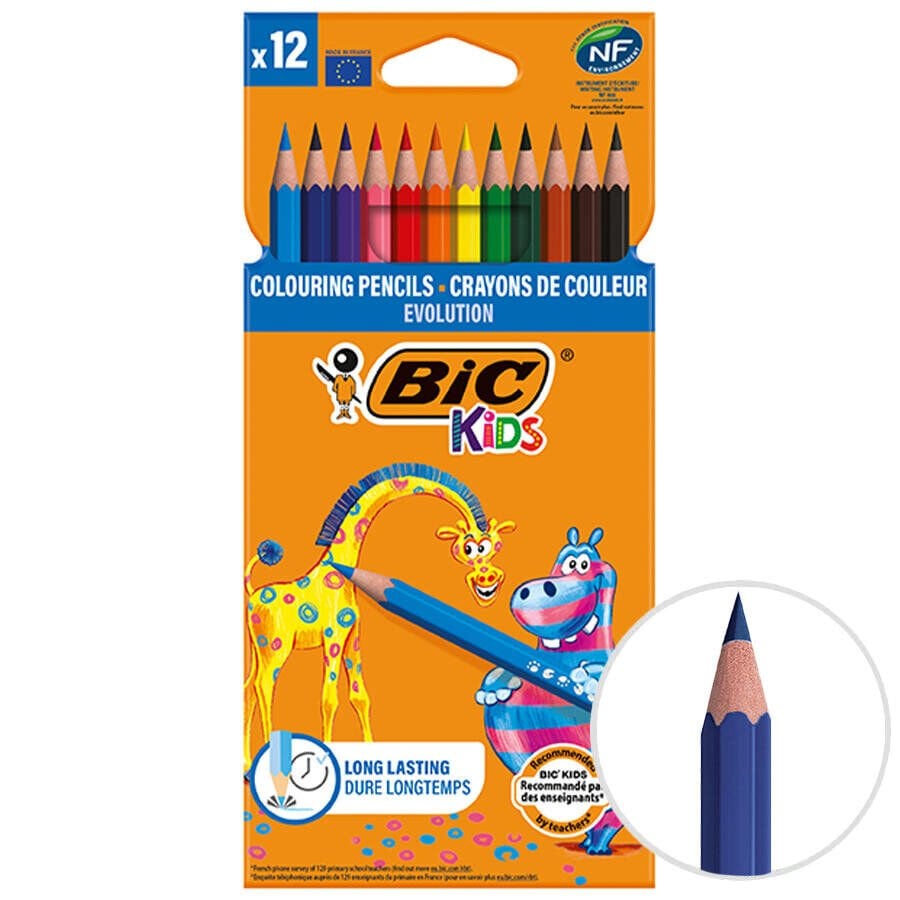 Bic Tropicolors 12 Renk Kuru Boya Kalemi
