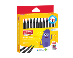 L-7212-LETS FIRCA UCLU KECELI KALEM 12 RENK