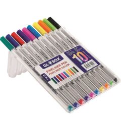 3240-GLOBOX FINELINER KALEM 10 LU PP KUTU