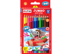 Fatih 12 Renk Jumbo Tam Boy Kuru Boya Kalemi