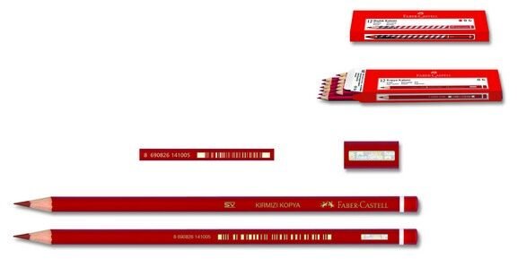Faber Castell Kırmızı Kopya Kalemi 12 Adet