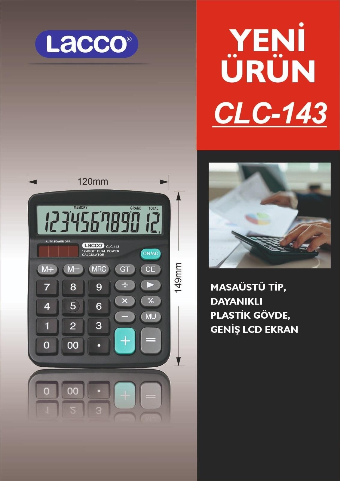 Lacco CLC 143 Hesap Makinesi 120x149mm