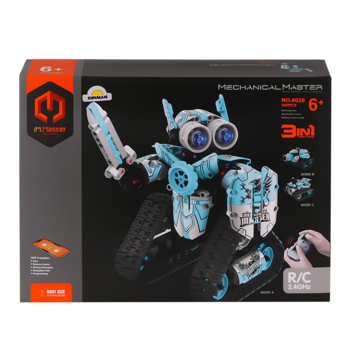 8028 IMM Mekanik Master Kumandalı Robot Araba Blokları 3IN1  398 Parça