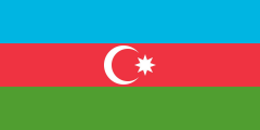 AZERBAYCAN BAYRAĞI ( 70x105 CM ) RAŞEL KUMAŞ