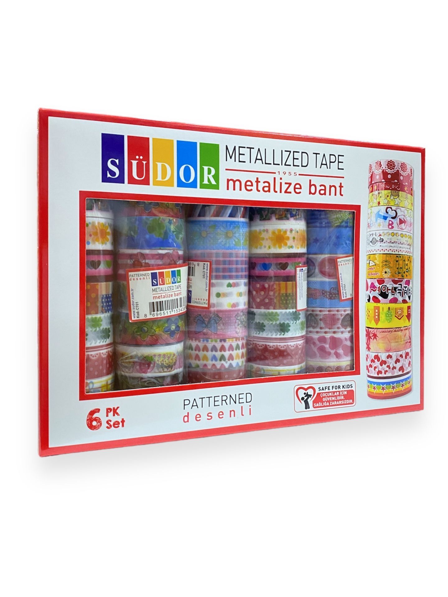 CT01-SUDOR METALIZE DESENLI BANT 3M / 5 RULO