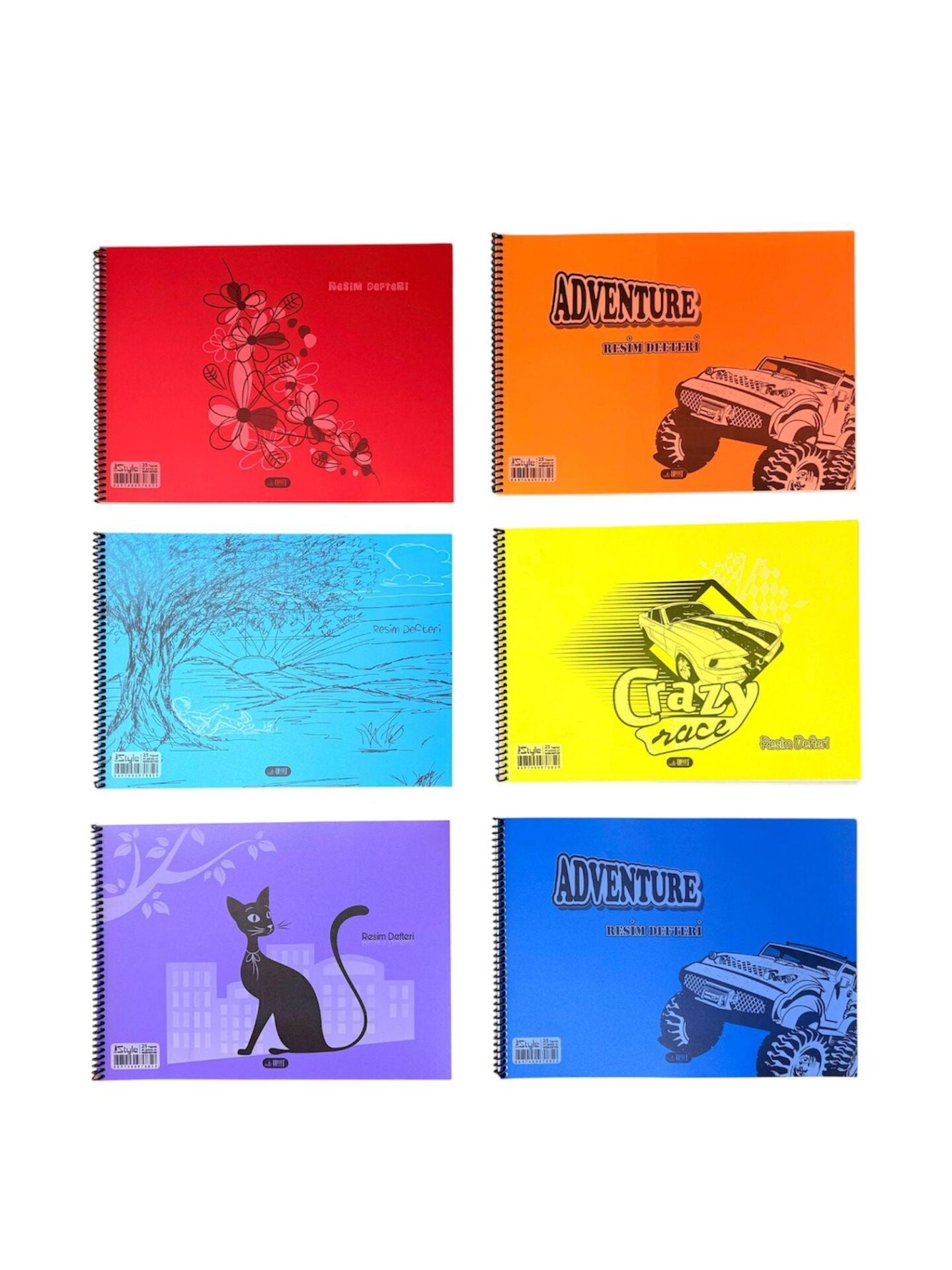 Umut Defter 25x35 Plastik Kapak Resim Defteri 25 Yaprak 12 Adet