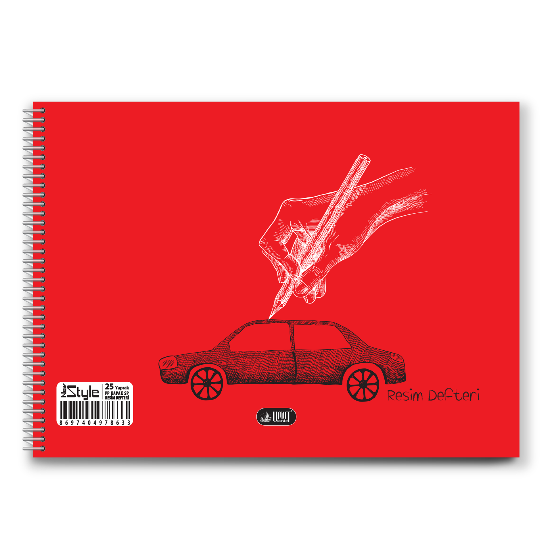 25X35 PP Kapak SP Resim Defteri 25 YP 12li