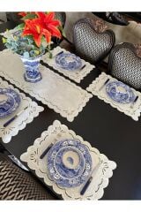 Silk Cocoon Beyaz Iş Runner 110x35cm