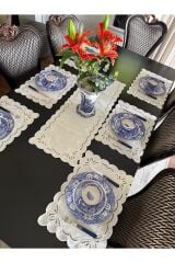 Silk Cocoon Beyaz Iş Runner 110x35cm