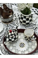 Damalı Papatya Peçete 2 Kişilik