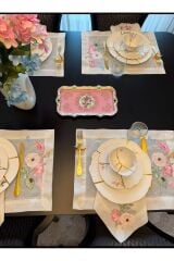 Pink Rose - 4 Adet Servis Peçetesi