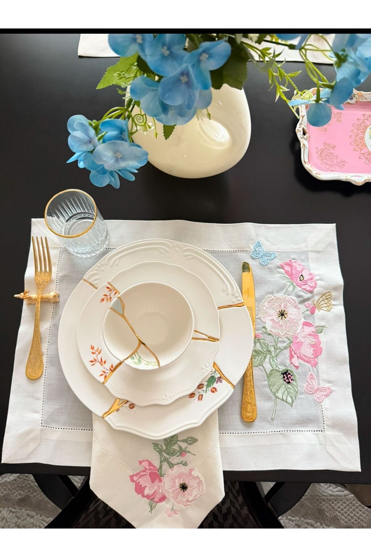 Pink Rose Amerikan Servisi 4 Adet