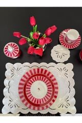 Silk Cocoon Beyaz Iş Kokteyl Peçete 2 Kişilik