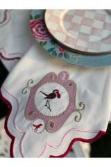 Love Birds Amerikan Servis Peçete ve Çatal Kılıfı 3 lü Set (2 Kişilik)
