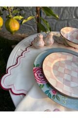 Love Birds Amerikan Servis Peçete ve Çatal Kılıfı 3 lü Set (2 Kişilik)