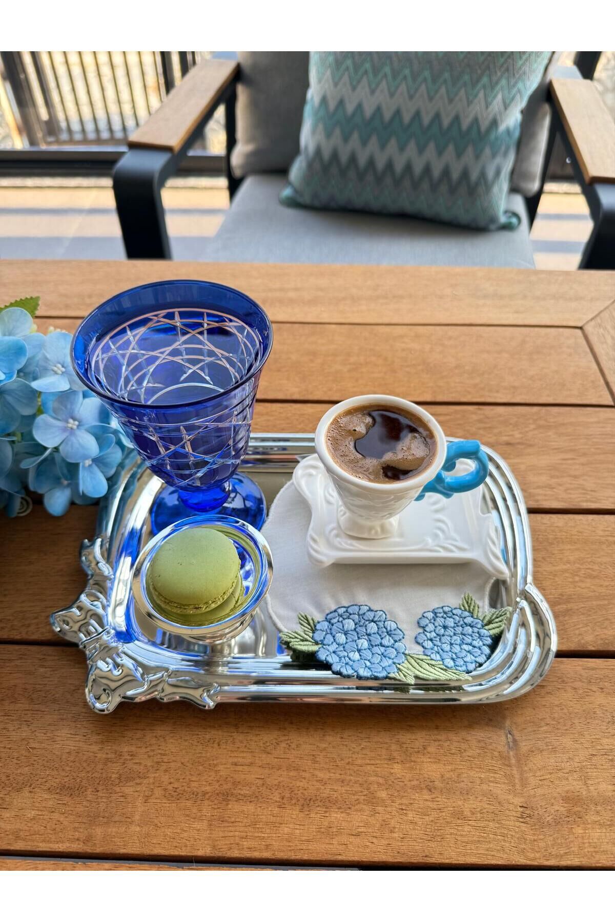 Ortanca Mavi Fincan Altı 2'Lİ